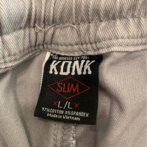 KDNK - Slim Fit Jogger Pants - Size large - GREY - Picture 4 of 5